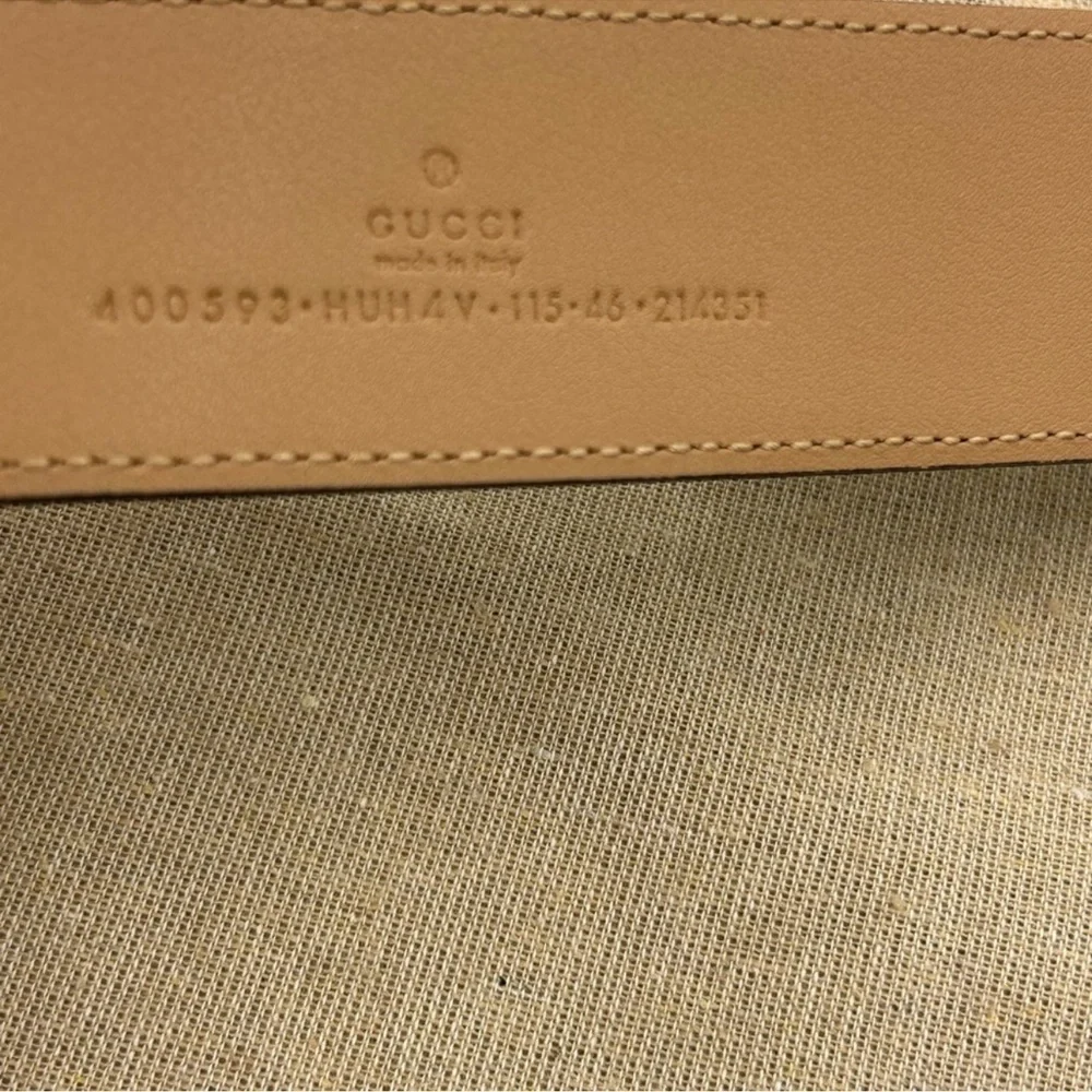 Men’s Gucci GG supreme Marmont leather belt size 115 cm/46 inch